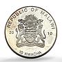 Malawi 10 kwacha Yellow Car 30th Anniversary SP Pattern silver coin 2010