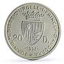 Andorra 20 diners Sydney Olympic Games Javelin Throw Matte Gilt silver coin 1998