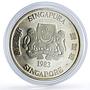 Singapore 10 dollars Lunar Calendar Year of the Pig proof silver coin 1983