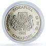 Singapore 10 dollars Lunar Calendar Year of the Tiger proof silver coin 1986