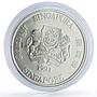 Singapore 10 dollars Lunar Calendar Year of the Goat proof silver coin 1991