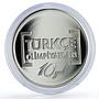 Turkiye 50 lira Turkish Olympics 100th Anniversary Tree proof silver coin 2012