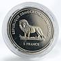 Congo 5 francs Kingfisher Bird colored copper-nickel coin 2004