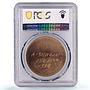 Hutt River 25 dollars George Orwell Literature X#E3 SP69 PCGS bronze coin 1984