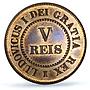 Portugal 5 reis Louis Luiz I Coinage Pattern KM-Pn130 SP64 PCGS copper coin 1863