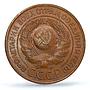 Russia USSR RSFSR 3 kopecks Republic Coinage Y-78 MS63 PCGS copper coin 1924