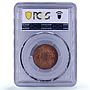 Spain Catalonia 5 centimos Union Coinage St. George MS65 PCGS copper coin 1900
