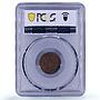 Honduras 1 peso Provisional Coinage Tree KM-24 AU58 PCGS copper coin 1862