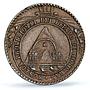 Honduras 1 peso Provisional Coinage Tree KM-24 AU58 PCGS copper coin 1862