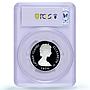 Cayman Islands 50 dollars England Queens Politics PR70 PCGS silver coin 1976