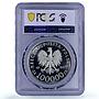 Poland 100000 zlotych Solidarity Society Politics PR66 PCGS silver coin 1990