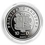 Andorra 10 diners Holy Helpers Saint Margaret proof silver coin 2011