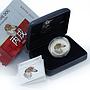 Cambodia 3000 riels Lunar Calendar Year of the Dog Borzaya silver coin 2006