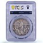 Germany Ferdinand Zeppelin Airships Aviation Matte SP63 PCGS silver medal 1928