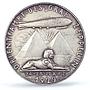 Germany Hugo Eckener Airship Flight Pyramids Sphinx SP61 PCGS silver medal 1929
