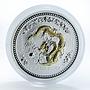 Australia 1 dollar Year of the Dragon Lunar calendar Series I gilded coin 2000
