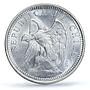Chile 5 pesos Republic Coinage Condor Bird Wide Five MS62 PCGS silver coin 1927