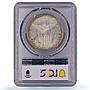 Philippines 1 peso US Decimal Coinage Small Type MS61 PCGS silver coin 1907-S