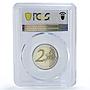France 2 euro Paris Olympic Games Eiffel Tower PR70 PCGS bimetal coin 2024