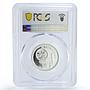 Mongolia 50 togrog Ogodei Ugedei Khaan Khan PR68 PCGS silver coin 1992