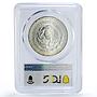 Mexico 1 onza Libertad Angel of Independence MS67 PCGS silver coin 1985
