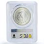 Mexico 1 onza Libertad Angel of Independence MS67 PCGS silver coin 1985