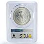 Mexico 1 onza Libertad Angel of Independence MS67 PCGS silver coin 1985