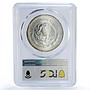Mexico 1 onza Libertad Angel of Independence MS68 PCGS silver coin 1985