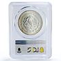 Mexico 1 onza Libertad Angel of Independence MS68 PCGS silver coin 1985