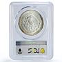 Mexico 1 onza Libertad Angel of Independence MS67 PCGS silver coin 1985