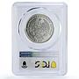 Laos 10 kip Barcelona Olympic Games Cycling Cyclist MS70 PCGS CuNi coin 1991