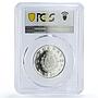 Uruguay 20 pesos FAO World Food Day Conference Fish PR68 PCGS silver coin 1984