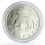 China Macau 100 patacas Lunar Calendar Year of the Tiger proof silver coin 1986
