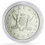 China Macau 100 patacas Lunar Calendar Year of the Tiger proof silver coin 1986
