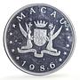 China Macau 100 patacas Lunar Calendar Year of the Tiger proof silver coin 1986