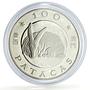 China Macau 100 patacas Lunar Calendar Year of the Rabbit proof silver coin 1987