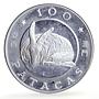 China Macau 100 patacas Lunar Calendar Year of the Rabbit proof silver coin 1987
