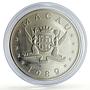 China Macau 100 patacas Lunar Calendar Year of the Snake silver coin 1989