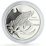 Sandwich Islands 2 pounds Marine Life Humpback Whale proof silver coin 2015