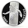 Lithuania 50 litu Sydney Olympic Games Discus Throw proof silver coin 2000