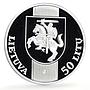 Lithuania 50 litu Sydney Olympic Games Discus Throw proof silver coin 2000