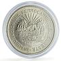 Mexico 5 pesos Southeastern Railroad Railway Opening Train silver coin 1950