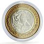 Mexico 50 pesos Revolution Nine Ninos Heroes Politics bimetal coin 1994
