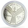 Slovakia 200 korun D-Day Normandy Landings Plane Aviation proof silver coin 1994