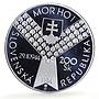 Slovakia 200 korun D-Day Normandy Landings Plane Aviation proof silver coin 1994