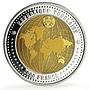 Togo 2000 francs Lunar Calendar Monkey Year Hologram 2 oz proof silver coin 2004