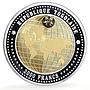 Togo 2000 francs Lunar Calendar Monkey Year Hologram 2 oz proof silver coin 2004