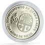 Uruguay 50 pesos Melo City 200th Anniversary Carro Largo proof silver coin 1996
