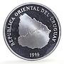 Uruguay 50 pesos Melo City 200th Anniversary Carro Largo proof silver coin 1996