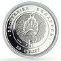 Belarus 20 roubles History Culture Ballet Dancer proof silver coin 2007